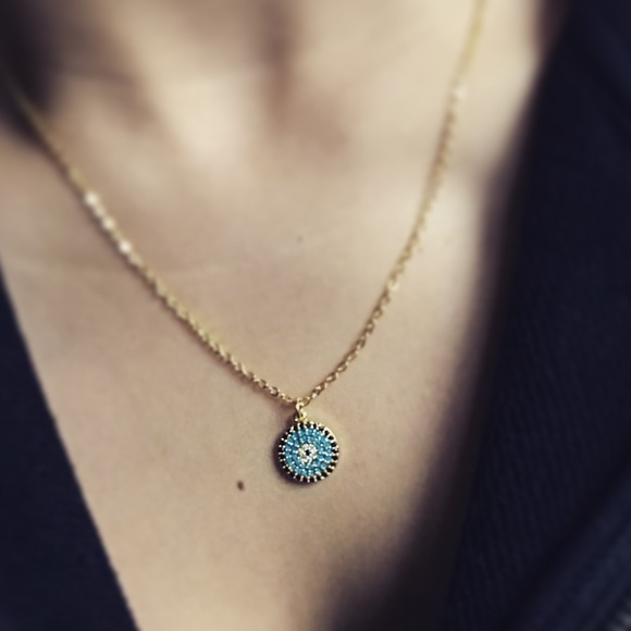 LAST 1 - Evil eye necklace gold - Picture 6 of 8